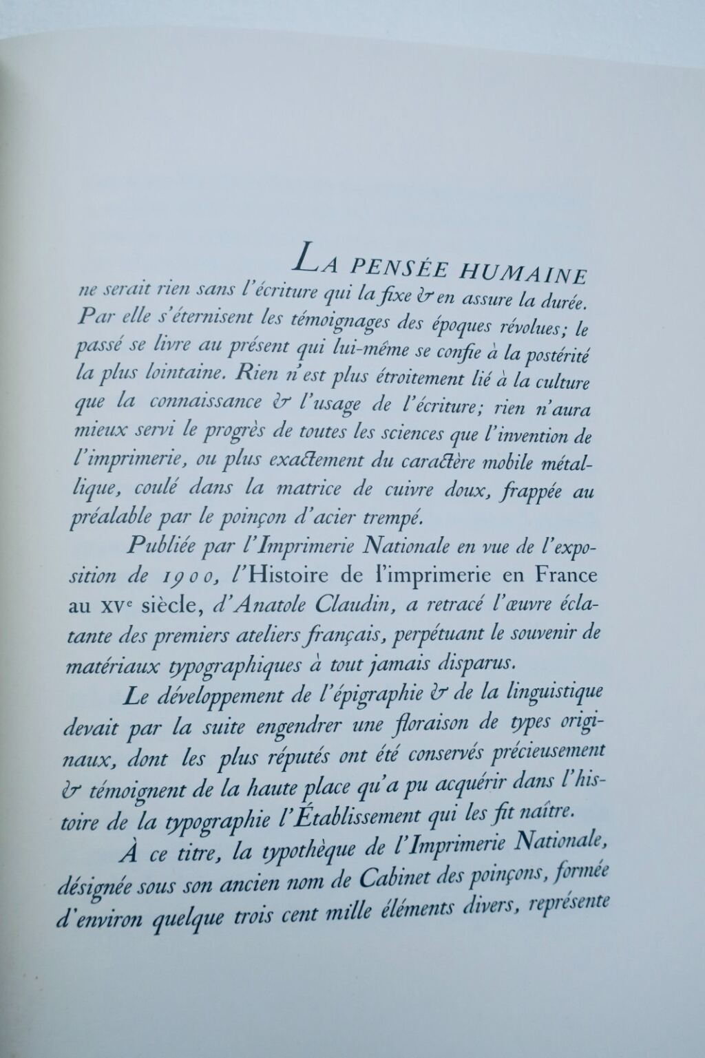 cabinet des Poinçons de l’Imprimerie Nationale