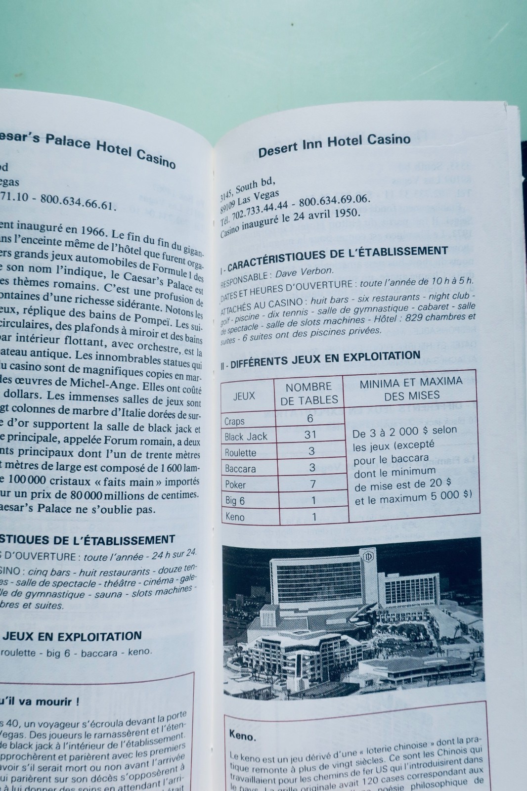 カジノ 1987 Pocket Guide(小型版)