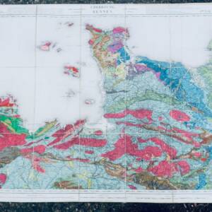 Cherbourg Rennes 73 x 105 cm, topografische Generalstabskarte
