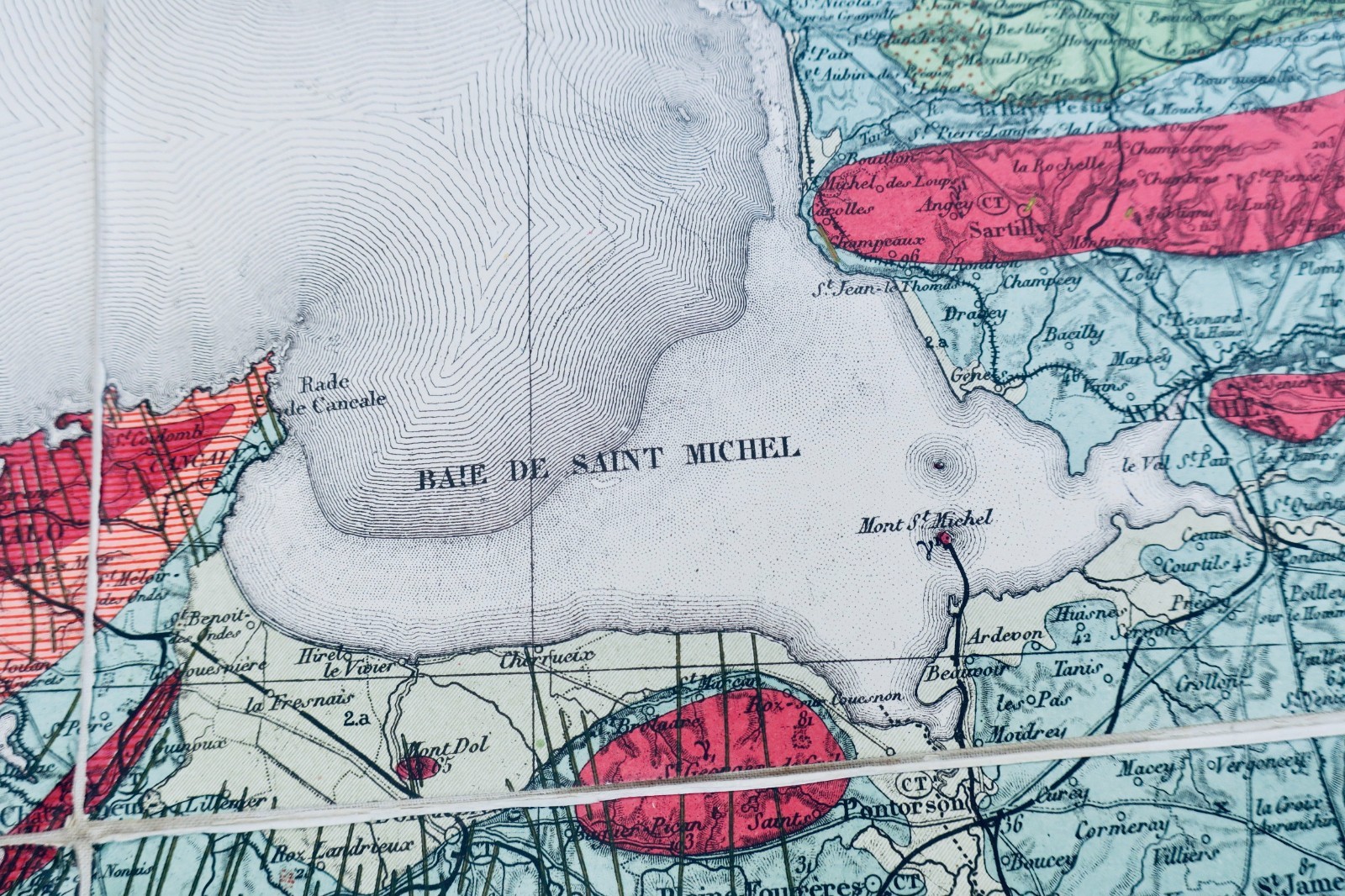 Cherbourg Rennes 73 x 105 cm, topografische Generalstabskarte