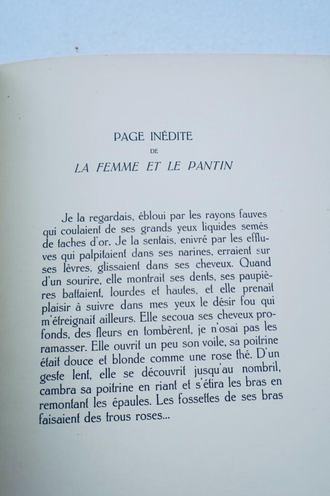 Curiosa LOUYS illustrated by SWYNCOP La Femme et le Pantin 1936