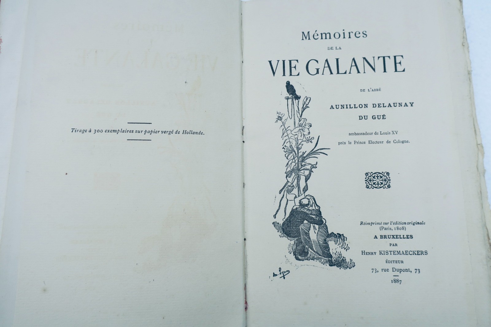 curiosa mémoires de la vie galante Abbé Aunillon Delaunay du Gué 1887 – Image 4