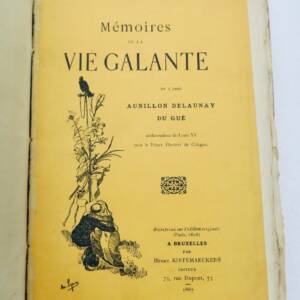 curiosa mémoires de la vie galante Abbé Aunillon Delaunay du Gué 1887