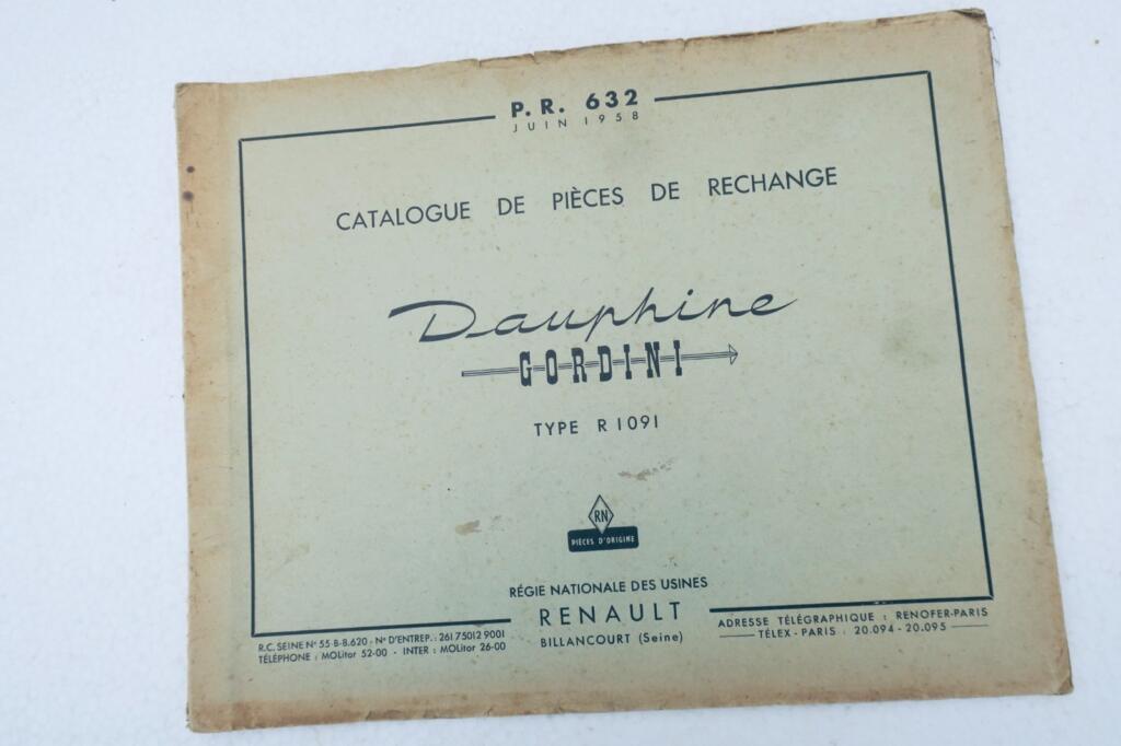 Dauphine Gordini 1958 RENAULT type R 1091