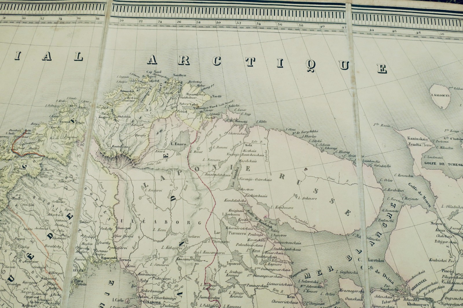 Europa-Karte der Staaten Europas 134 x 103 cm. 1858