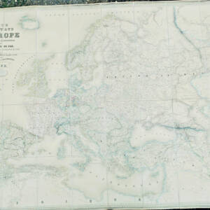 Europa-Karte der Staaten Europas 134 x 103 cm. 1858