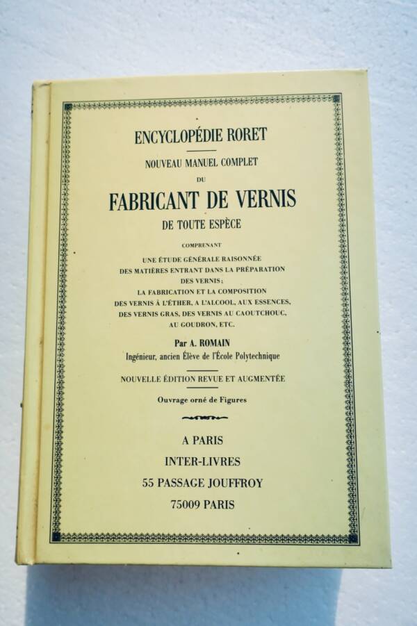 Varnish maker manual Encyclopédie-Roret