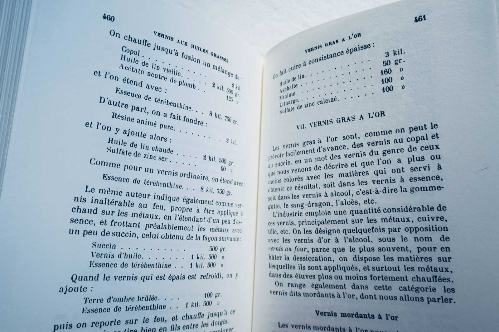 Varnish maker manual Encyclopédie-Roret