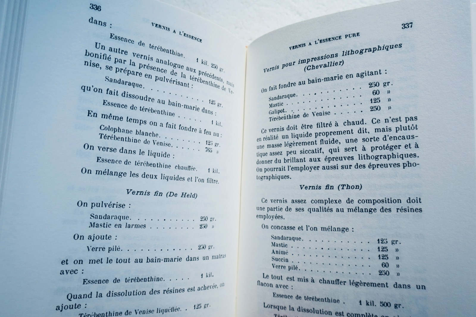 Varnish maker manual Encyclopédie-Roret
