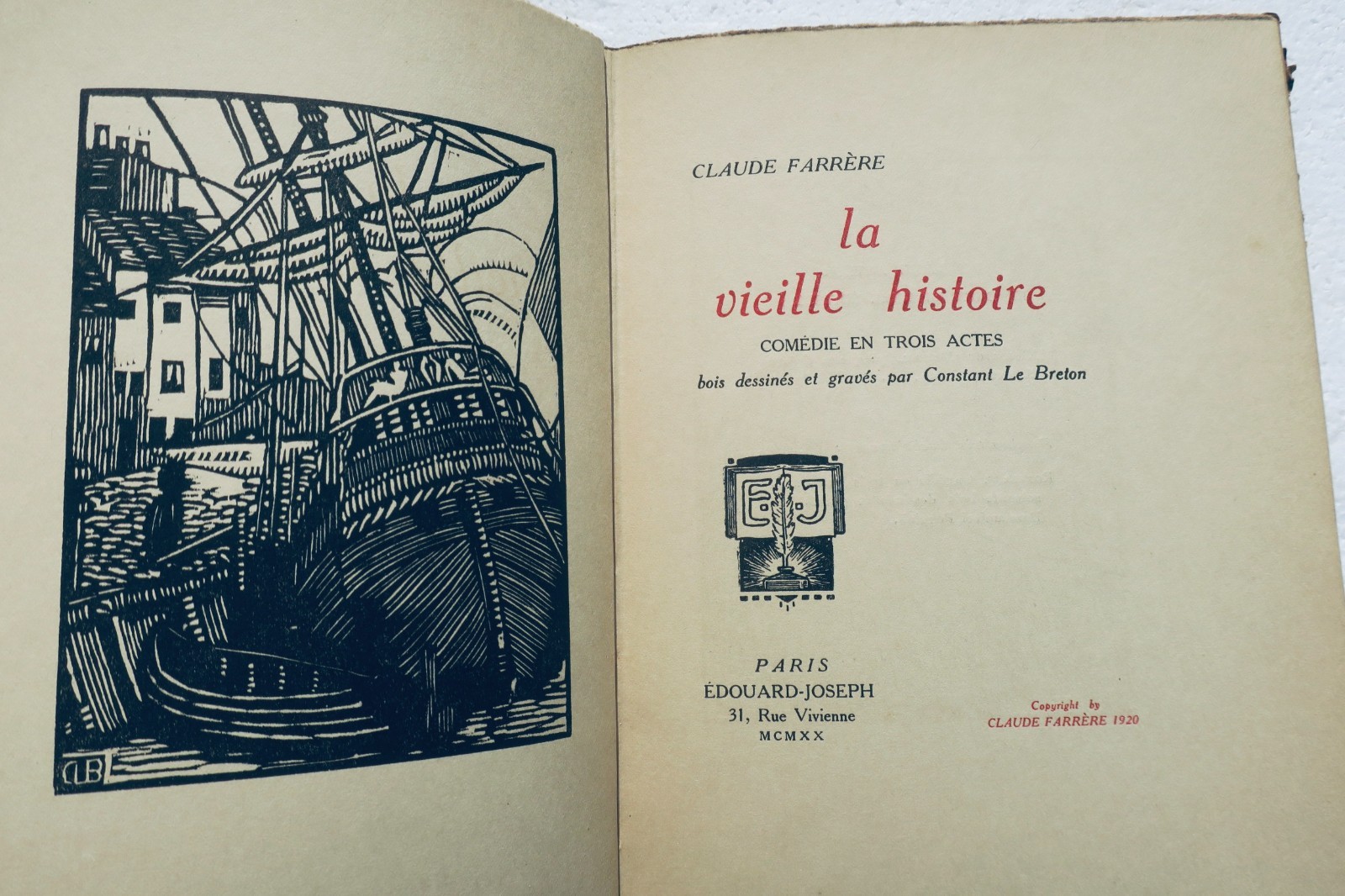 Claude Farrère *La vieille histoire nté sur japon*