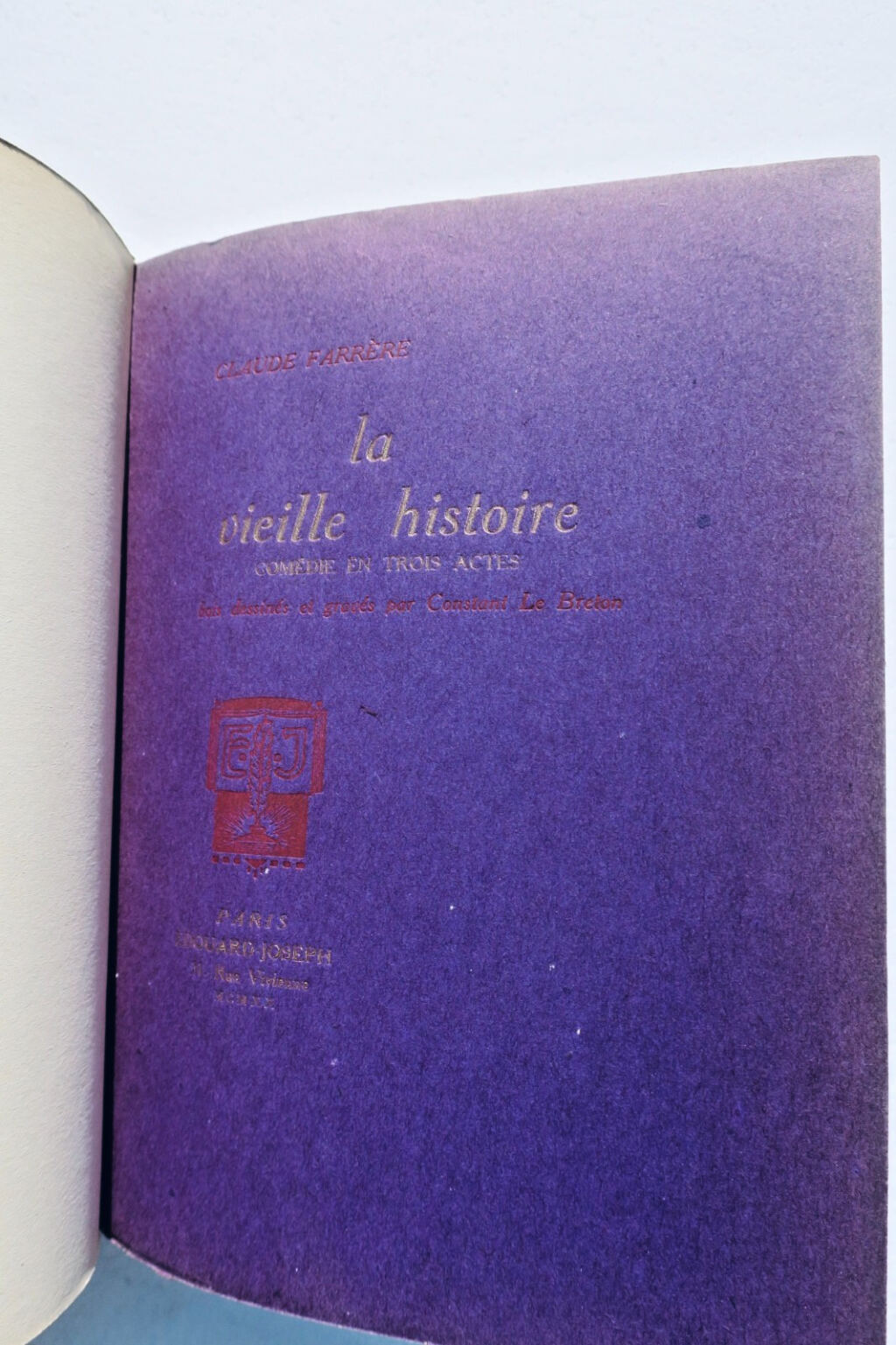 FARRERE (Claude) La vieille histoire nté sur japon