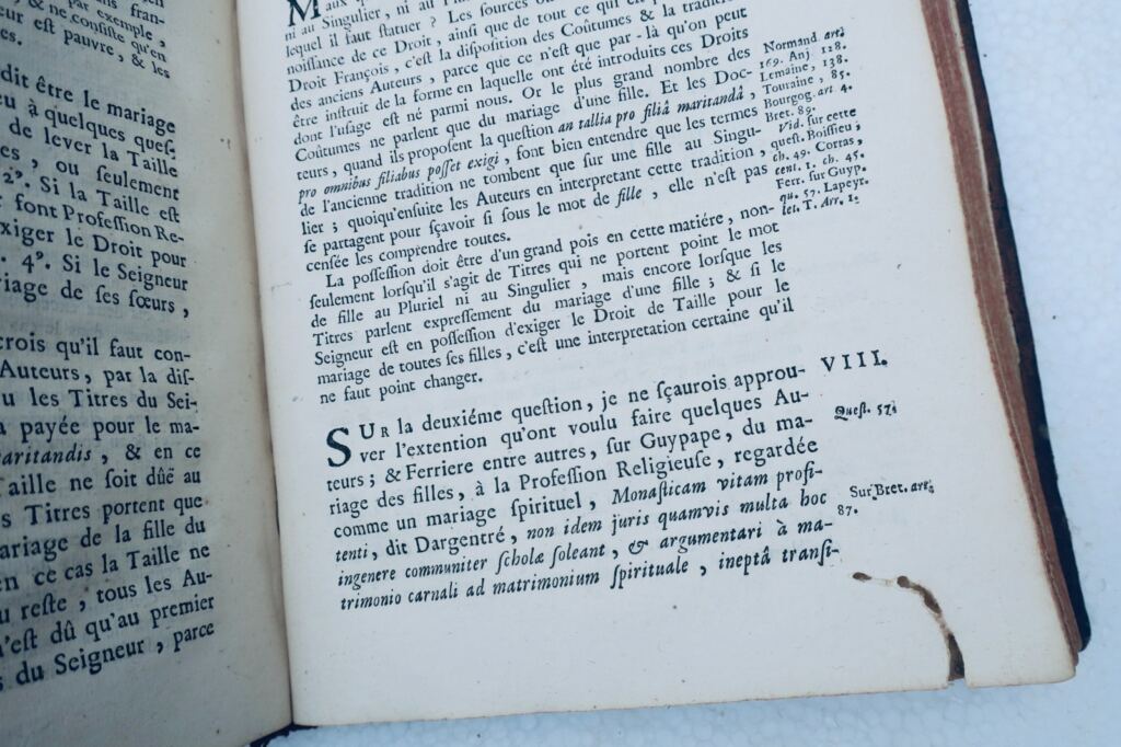 封建法 TRAITÉ DES DROITS SEIGNEURIAUX ET DES MATIÈRES FÉODALES 1751