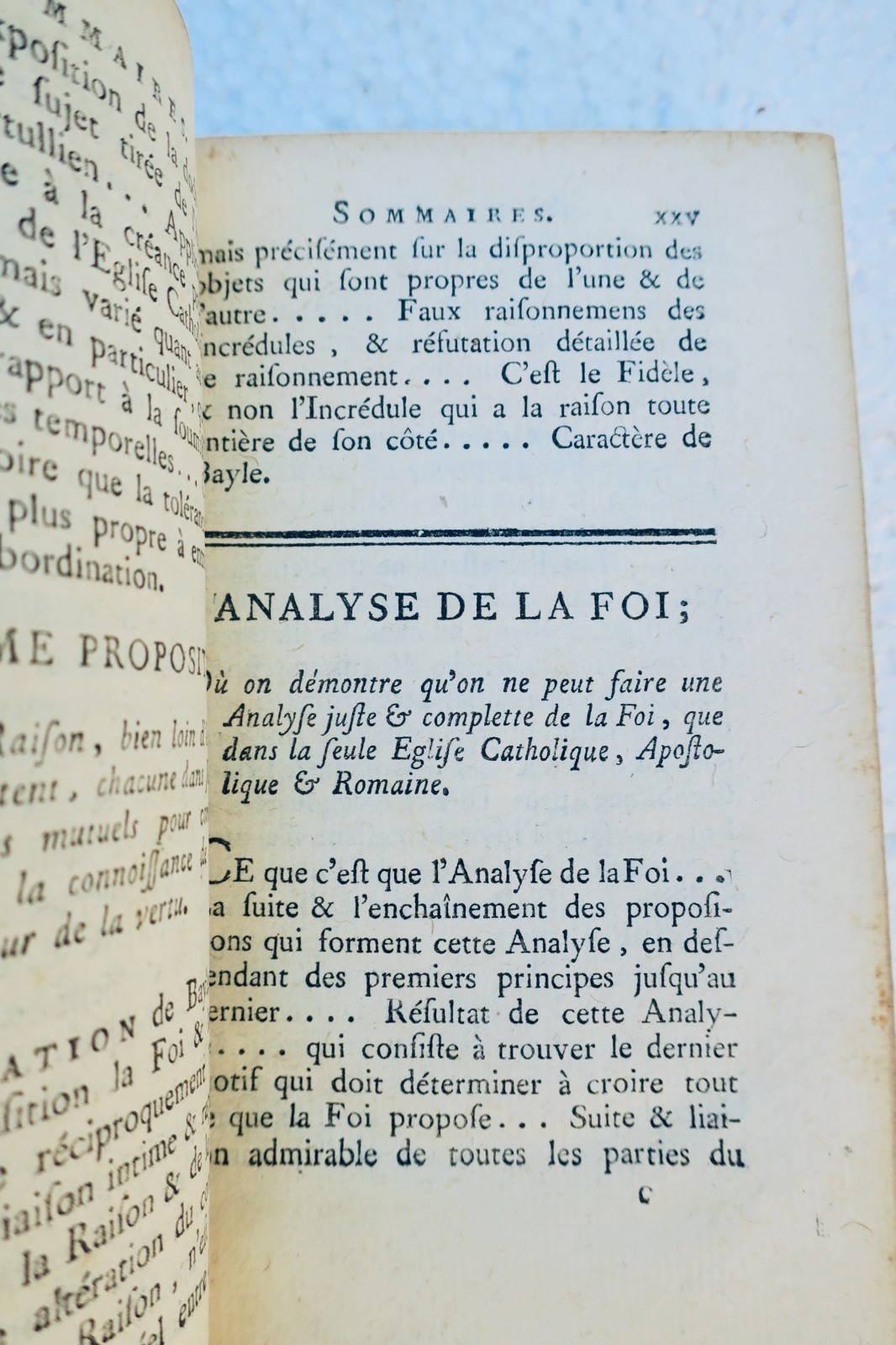 FOI JUSTIFIEE DE TOUTE REPROCHE DE CONTRADICTION AVEC LA RAISON ET L’INCREDULITE - La Librairie Antique