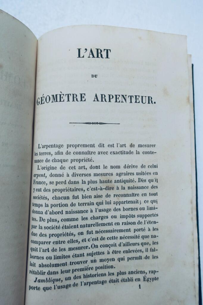 géomètre arpenteur l&rsquo;art 1845 traité de géométrie