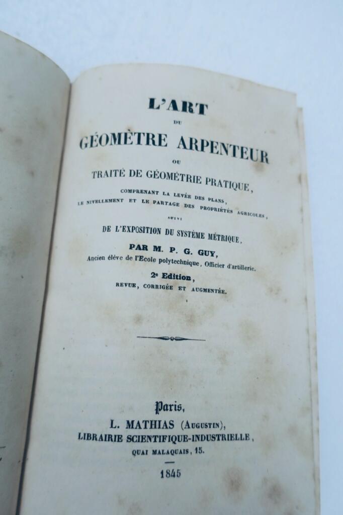 géomètre arpenteur l&rsquo;art 1845 traité de géométrie