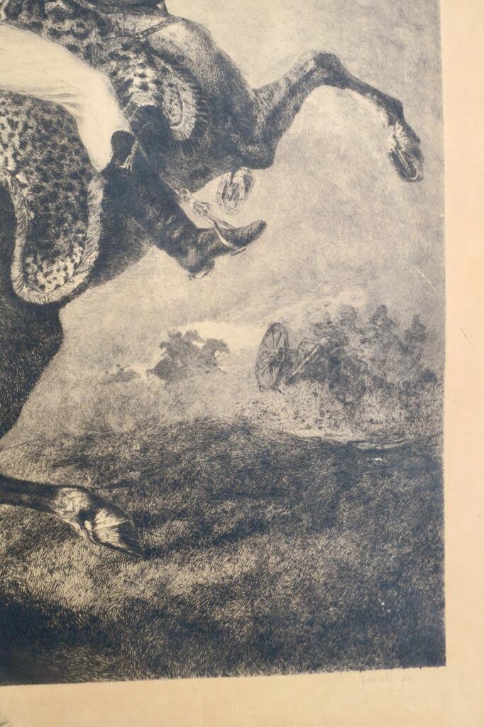 Géricault Officier de chasseur à cheval..eau-forte avec remarques