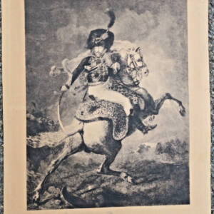 Géricault Offizier des Jäger zu Pferde. Radierung mit Anmerkungen