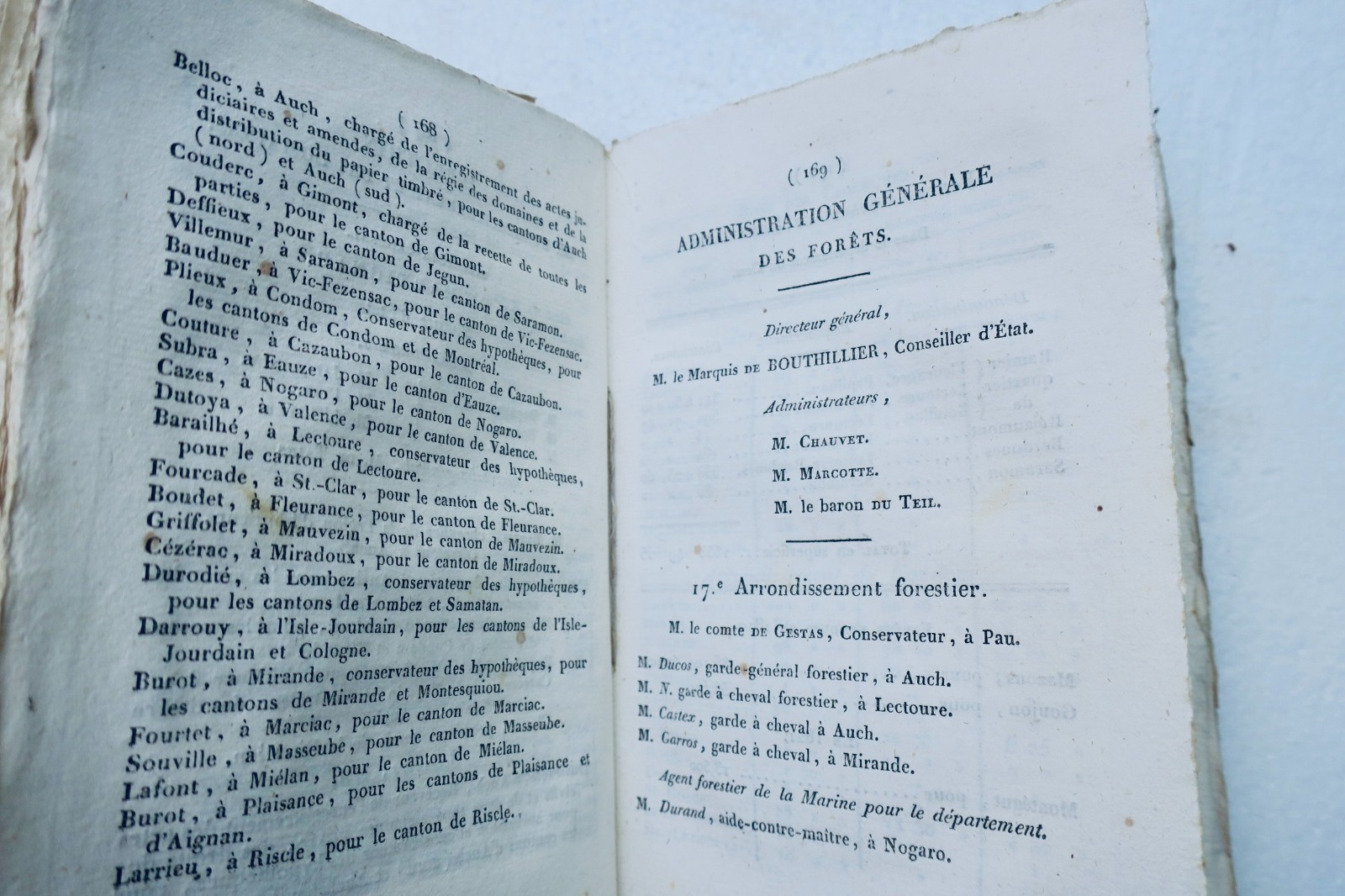 Jahrbuch des Départements Gers mit Toaldos System 1827