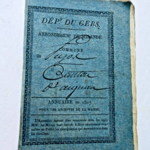 Jahrbuch des Départements Gers mit Toaldos System 1827