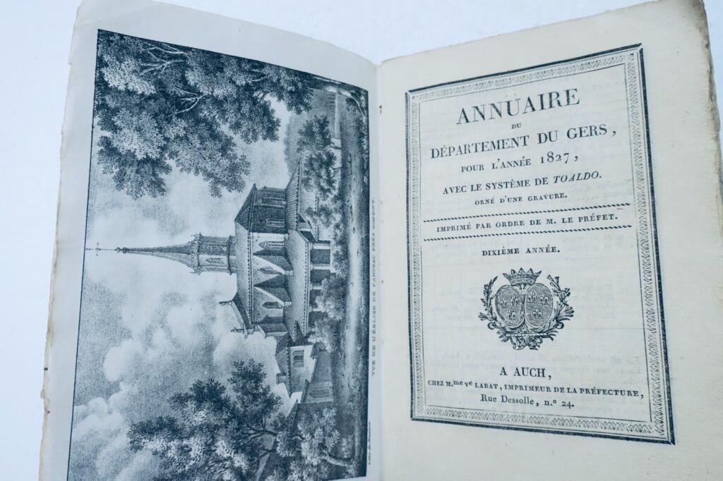 gers 32 Annuaire du département du Gers, avec le Système de Toaldo 1827