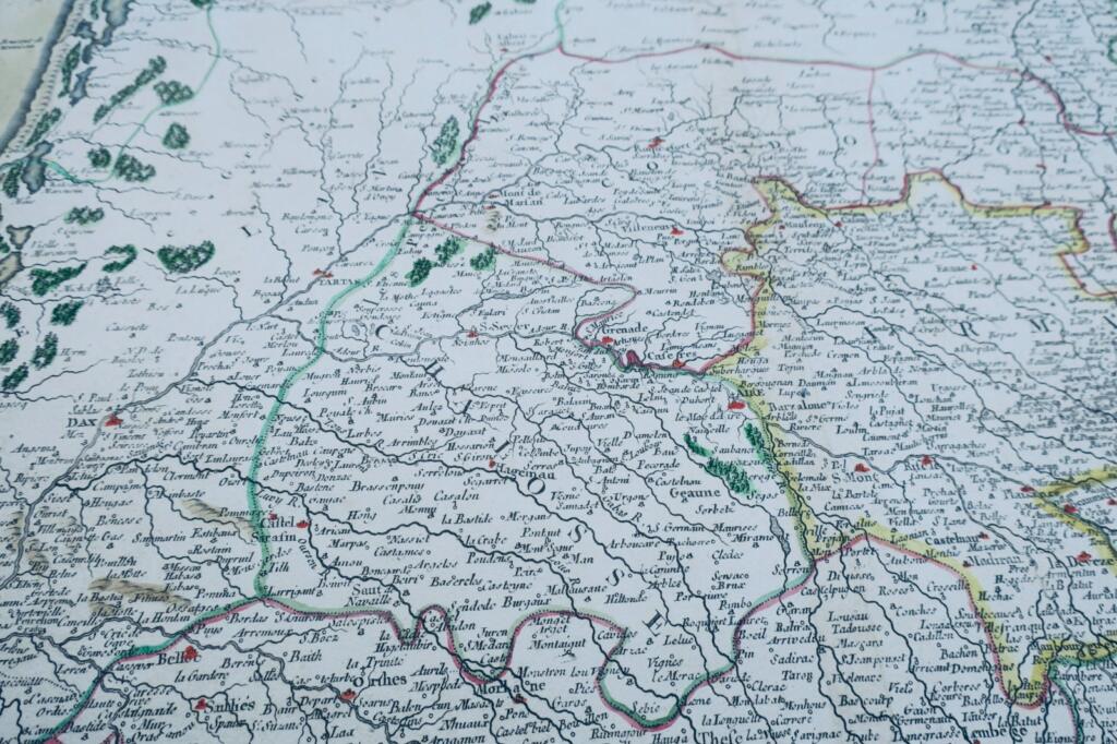 Guyenne Bearn Navarre 1753 méridionale du gouvernement de Guienne, Landes..