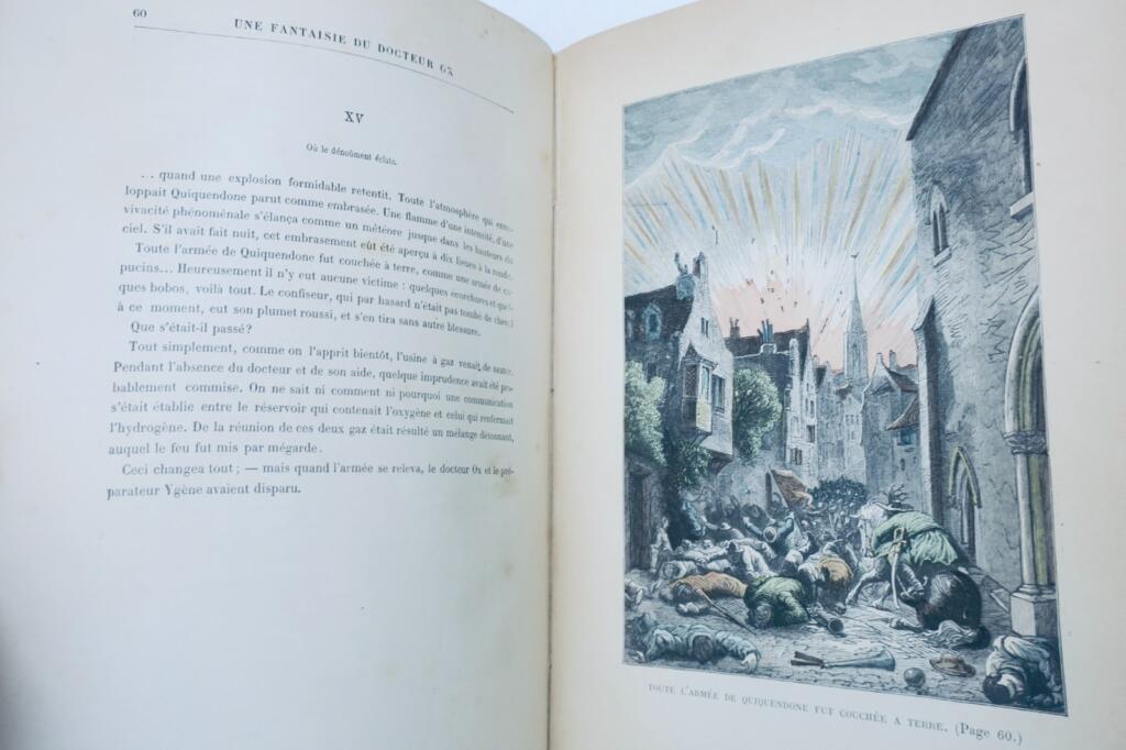 hetzel verne Le Tour du monde en 80 jours. Le Docteur Ox Hetzel globe doré