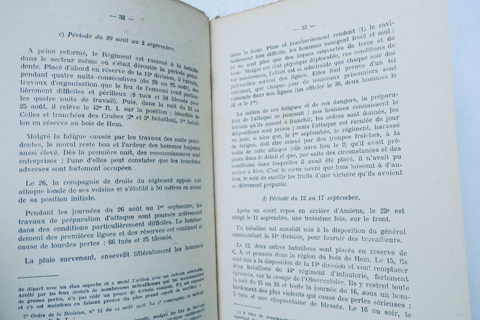 Historical account of the 23rd Infantry Regiment during World War I, 1914–1918