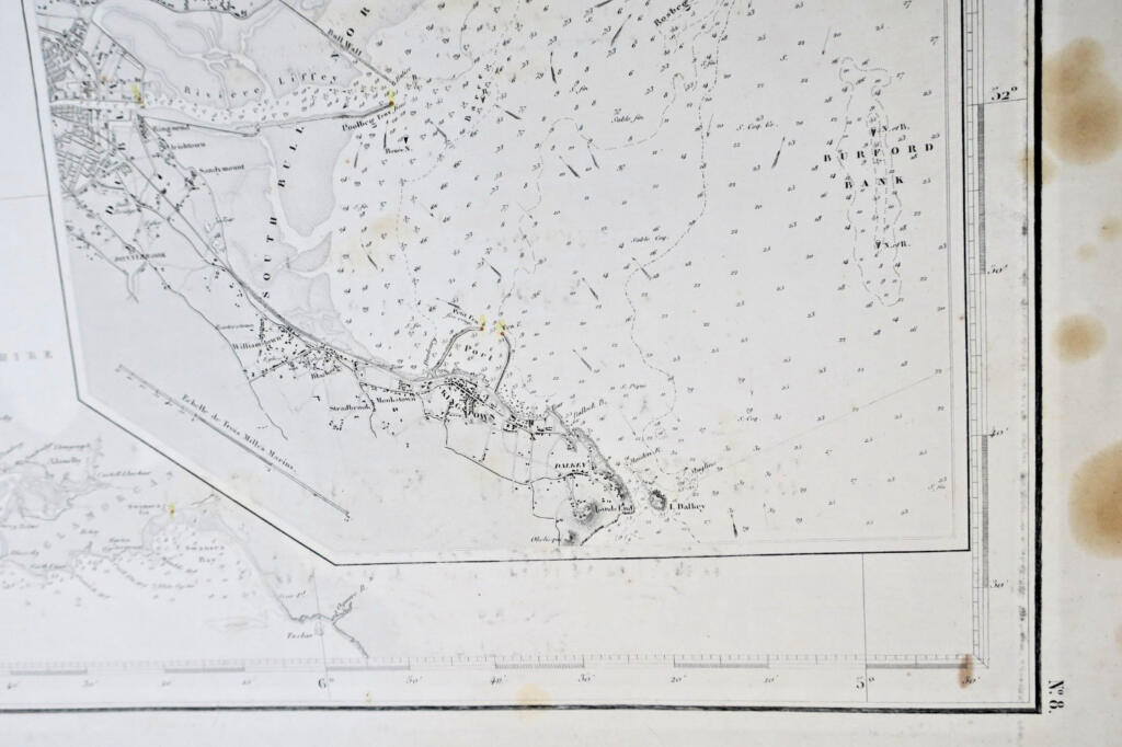 アイルランド アイリッシュ海とセント・ジョージ海峡の地図 1852年 107 x 73 cm