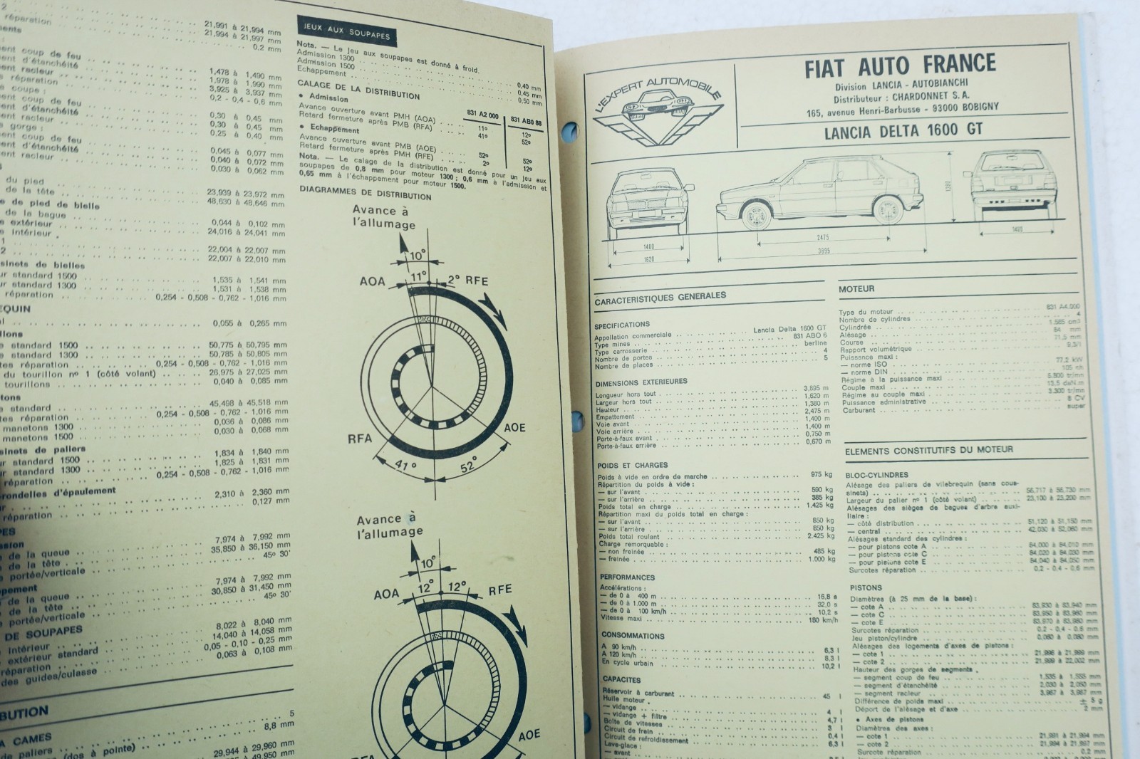 LANCIA DELTA 1300 & 1500 & 1600 1983 - La Librairie Antique