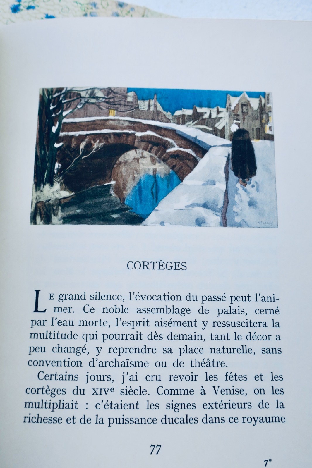 MAUCLAIR Charme de Bruges. Farbige Illustrationen von Henri Cassier auf Velinpapier