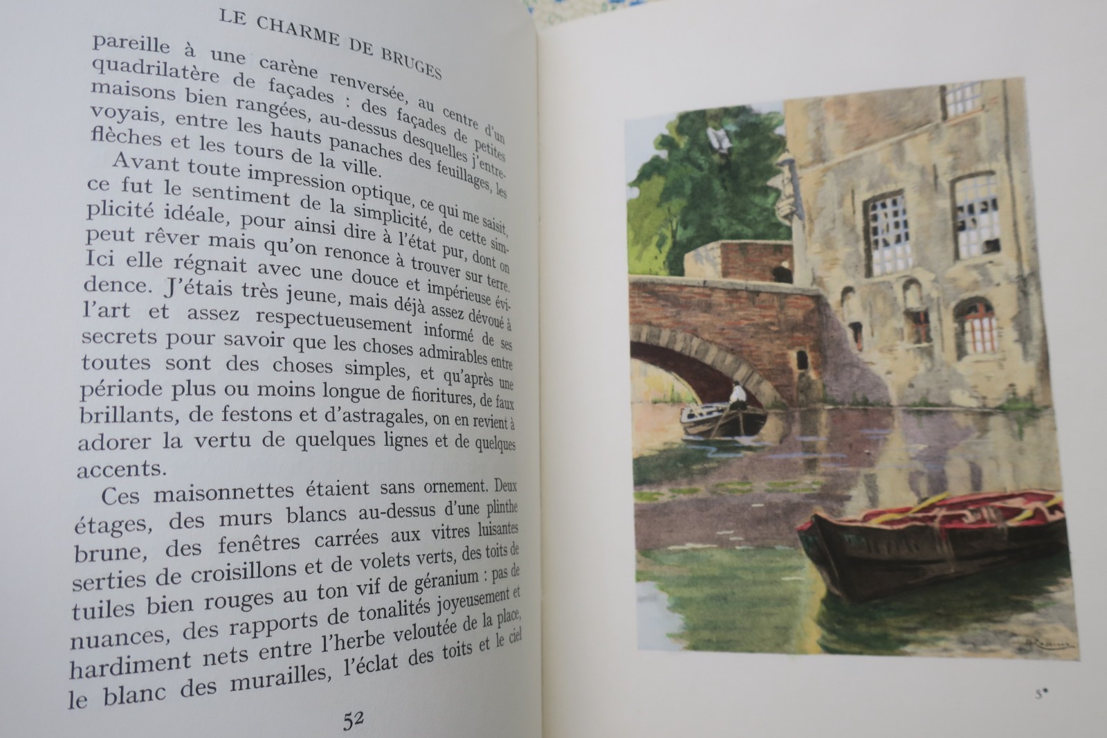 MAUCLAIR Charme de Bruges. Farbige Illustrationen von Henri Cassier auf Velinpapier