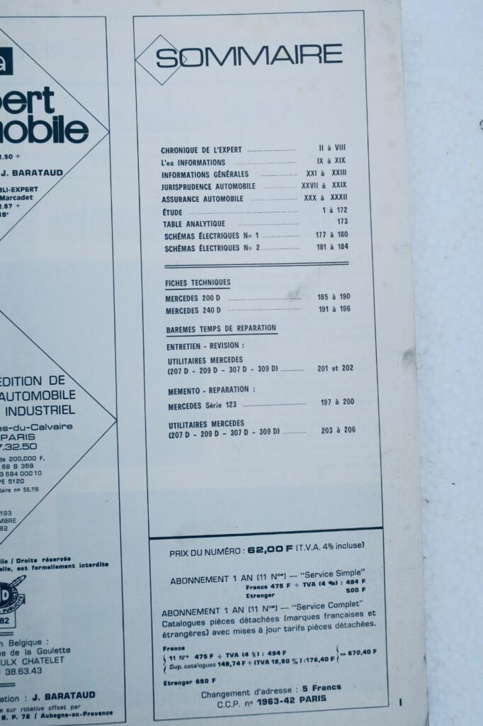 mercedes-benz 200 D 240 D 1982