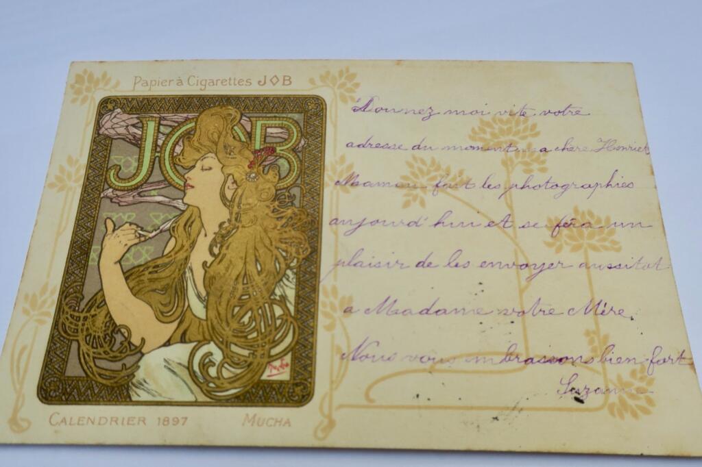 Mucha JOB cigarette paper calendar 1897