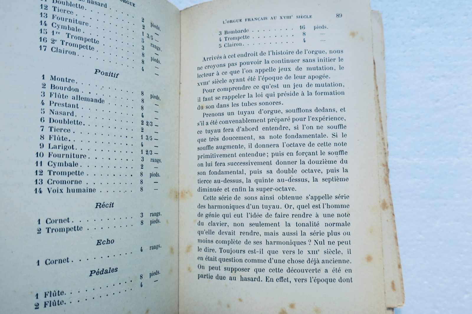 オルガン・ロレ 1905年 管弦楽者のための完全マニュアル 管風琴の歴史ほか