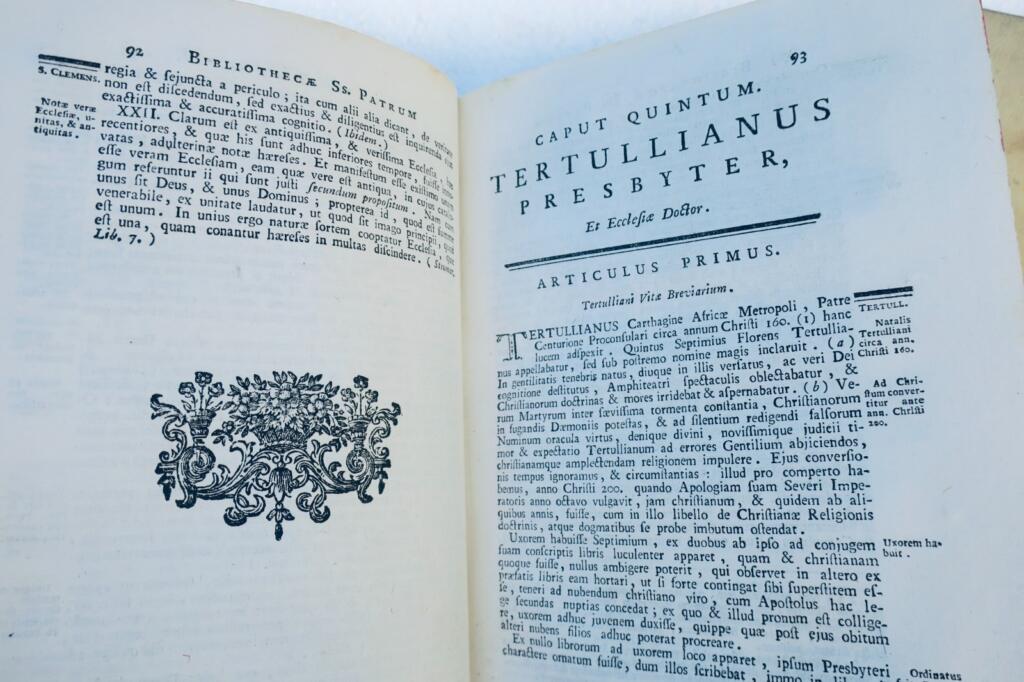 pères de l’Eglise Bibliotheca Manualis Ecclesiae Patrum 1783