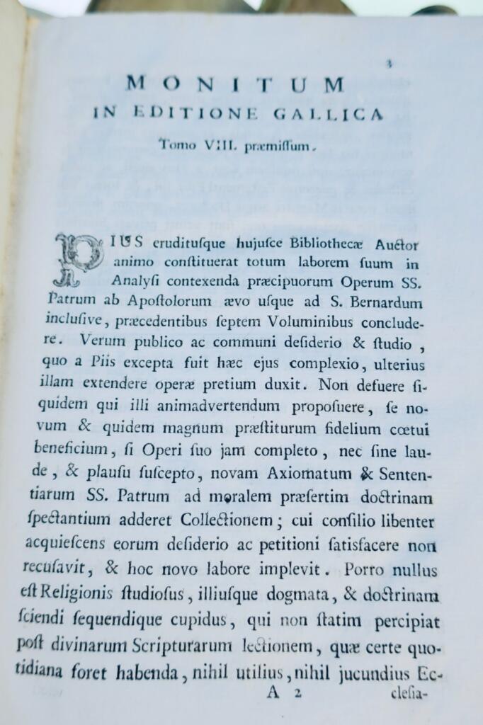pères de l’Eglise Bibliotheca Manualis Ecclesiae Patrum 1783
