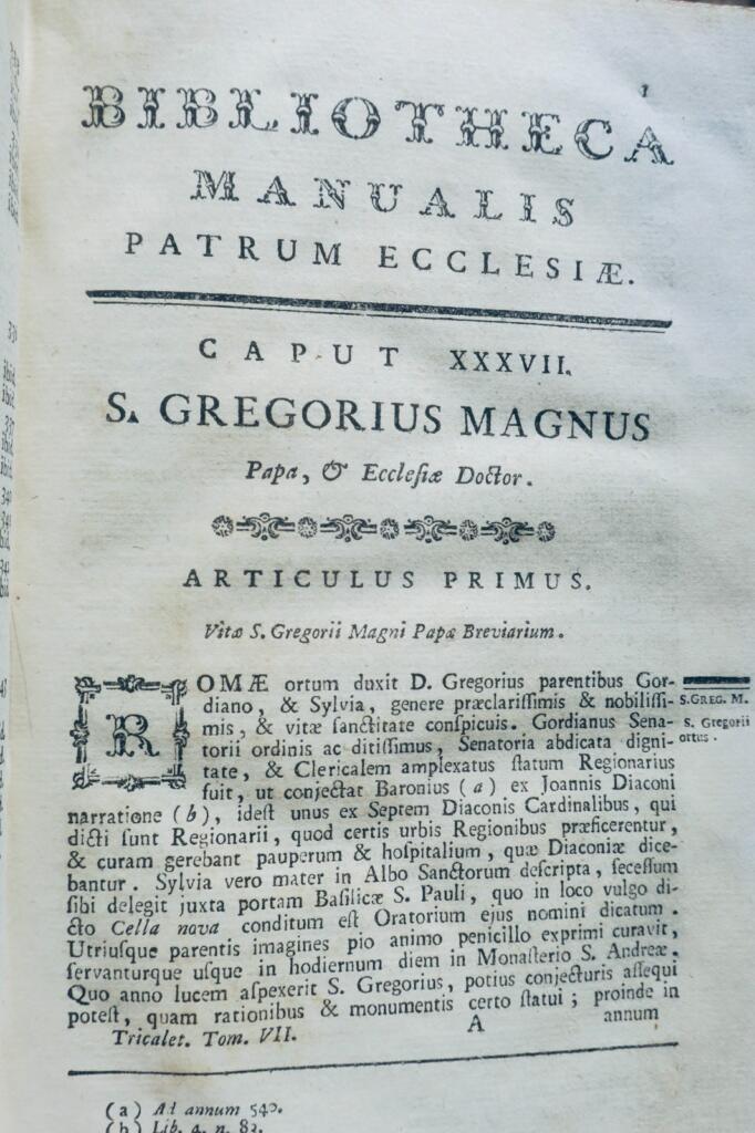 pères de l’Eglise Bibliotheca Manualis Ecclesiae Patrum 1783
