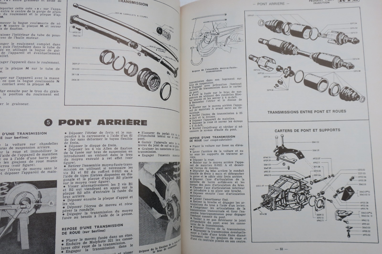 Peugeot 504 TI und 504 Injection – Limousine, Cabriolet, Coupé ETAI