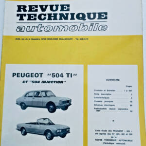 Peugeot 504 TI und 504 Injection – Limousine, Cabriolet, Coupé ETAI