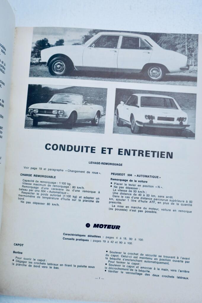 peugeot 504 TI et 504 injection – berline, cabriolet, coupé ETAI