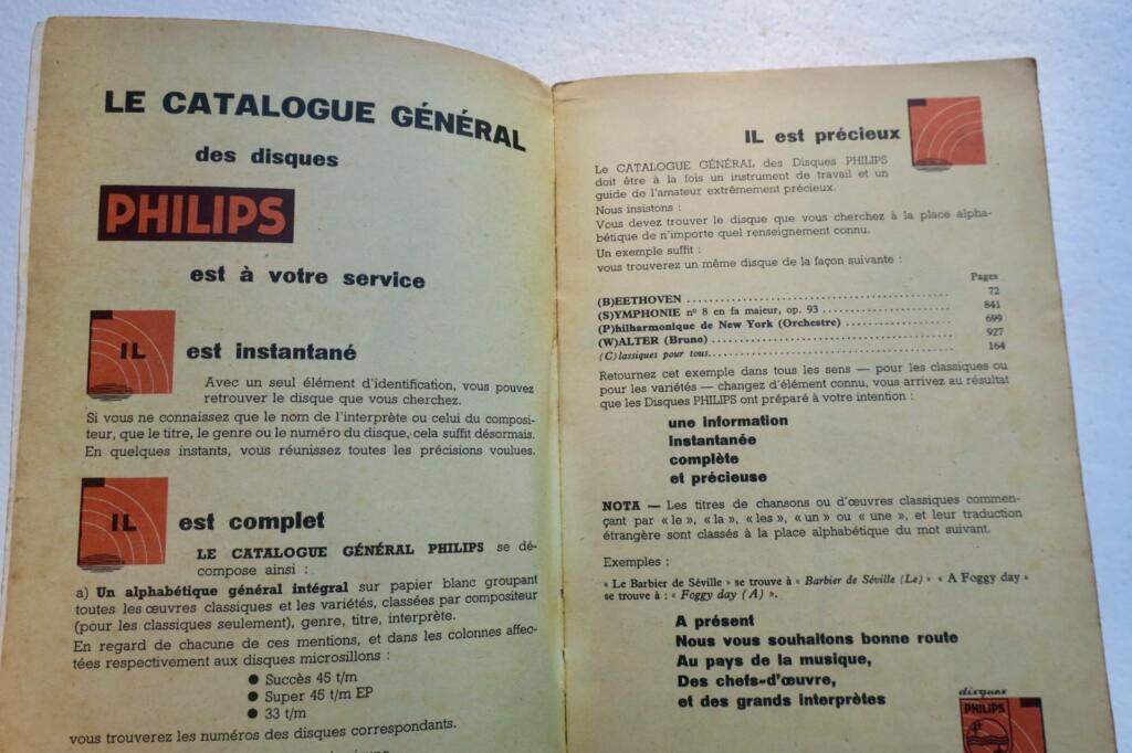 フィリップス 1958年 33回転および45回転盤発売総合カタログ