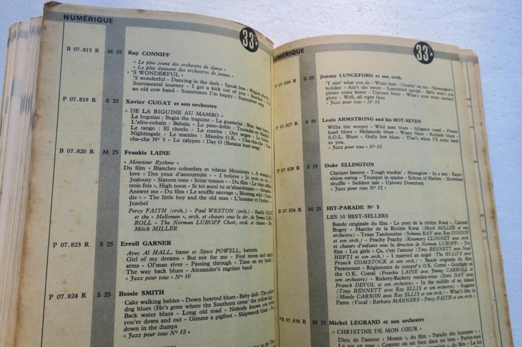 フィリップス 1958年 33回転および45回転盤発売総合カタログ
