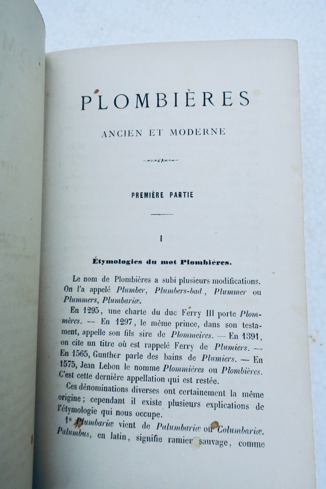 Plombières ancien et moderne avec gravures, plans et cartes. 1865 – Image 9