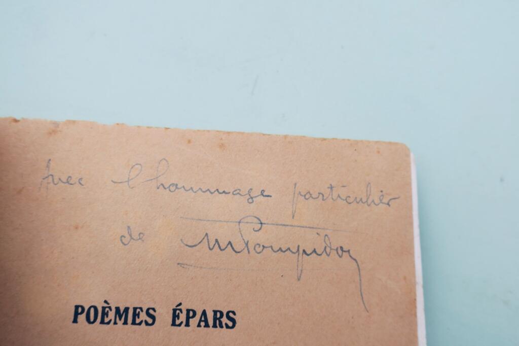 POMPIBOU Maurice POEMS SCATTERED + dedication