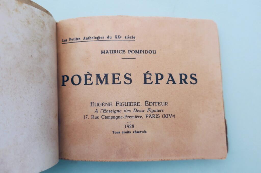 POMPIBOU Maurice POEMS SCATTERED + dedication