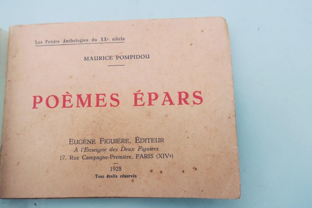 POMPIBOU Maurice POEMS SCATTERED + dedication