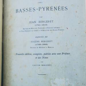 pyrénées Jean Bergeret Flore des Basses-Pyrénées 1909