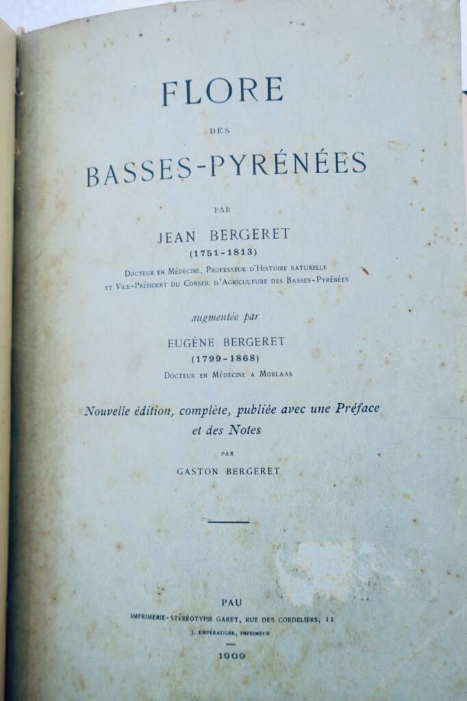 Pyrenees Jean Bergeret Flore des Basses-Pyrénées 1909