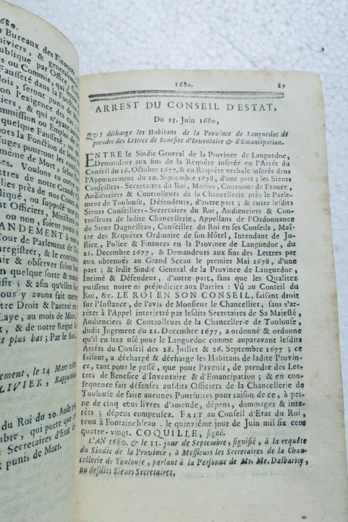 Recueil des édits, déclarations, arrêts du Conseil & du Parlement de Toulouse 1756