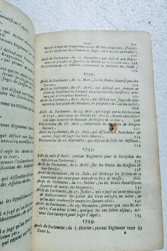Recueil des édits, déclarations, arrêts du Conseil & du Parlement de Toulouse 1756
